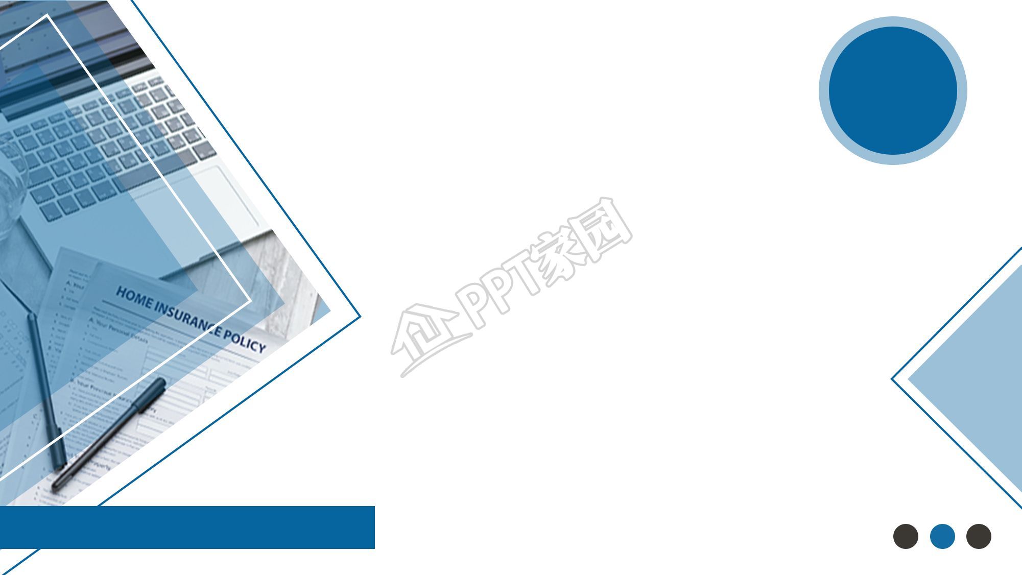 白色多边形ppt背景图片