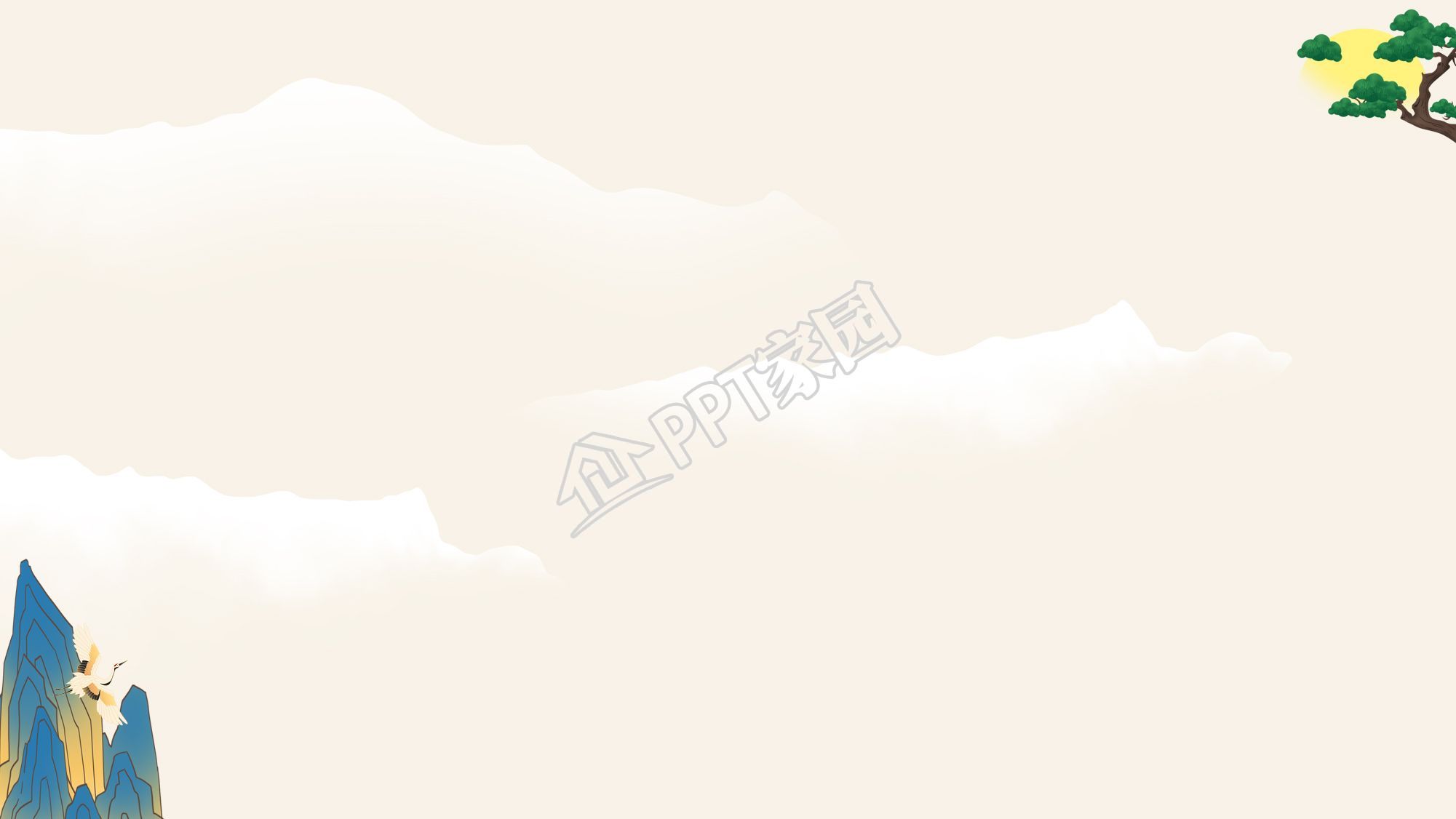 中国古风一套ppt背景图片