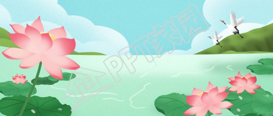 简约绿色中国风ppt背景图片