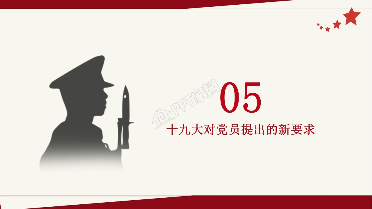 隆重大气天安门红旗背景党员入党流程培训PPT模板