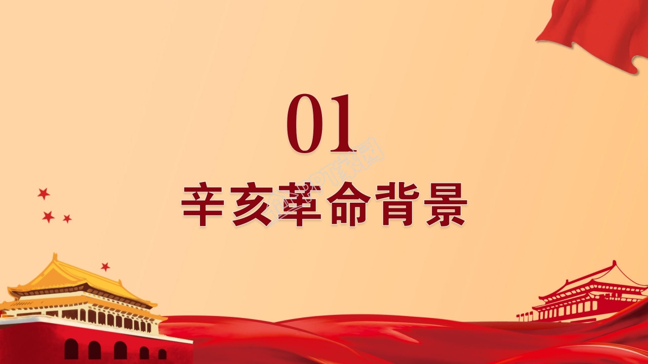在纪念辛亥革命110周年大会上的讲话ppt模板
