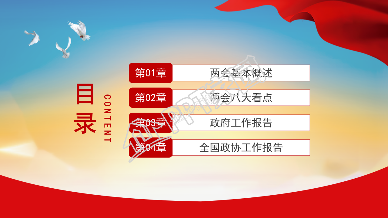 全国两会精细解读政协工作报告ppt模板