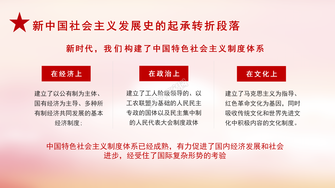 社会主义发展史教育ppt模板
