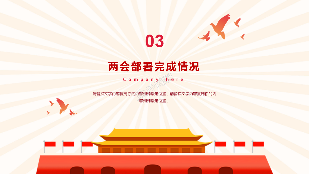 2022全国两会聚集两会关注民生ppt模板