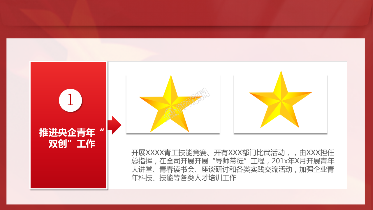 年度团委工作总结ppt模板