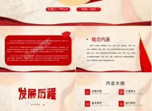 经典红色大气社会主义核心价值观党课PPT模板下载推荐
