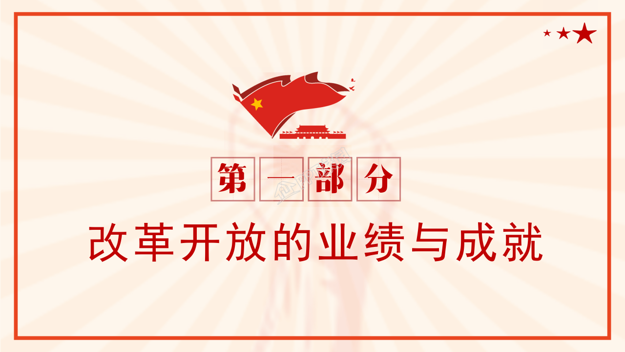 四史教育学习之改革开放史ppt模板