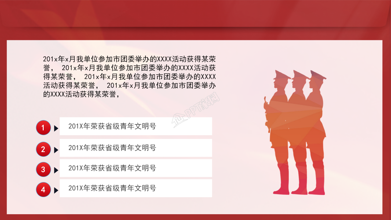 年度团委工作总结ppt模板