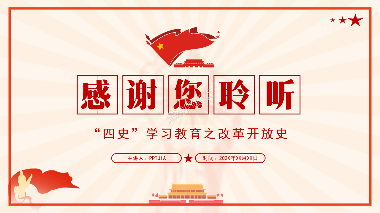 四史教育学习之改革开放史ppt模板