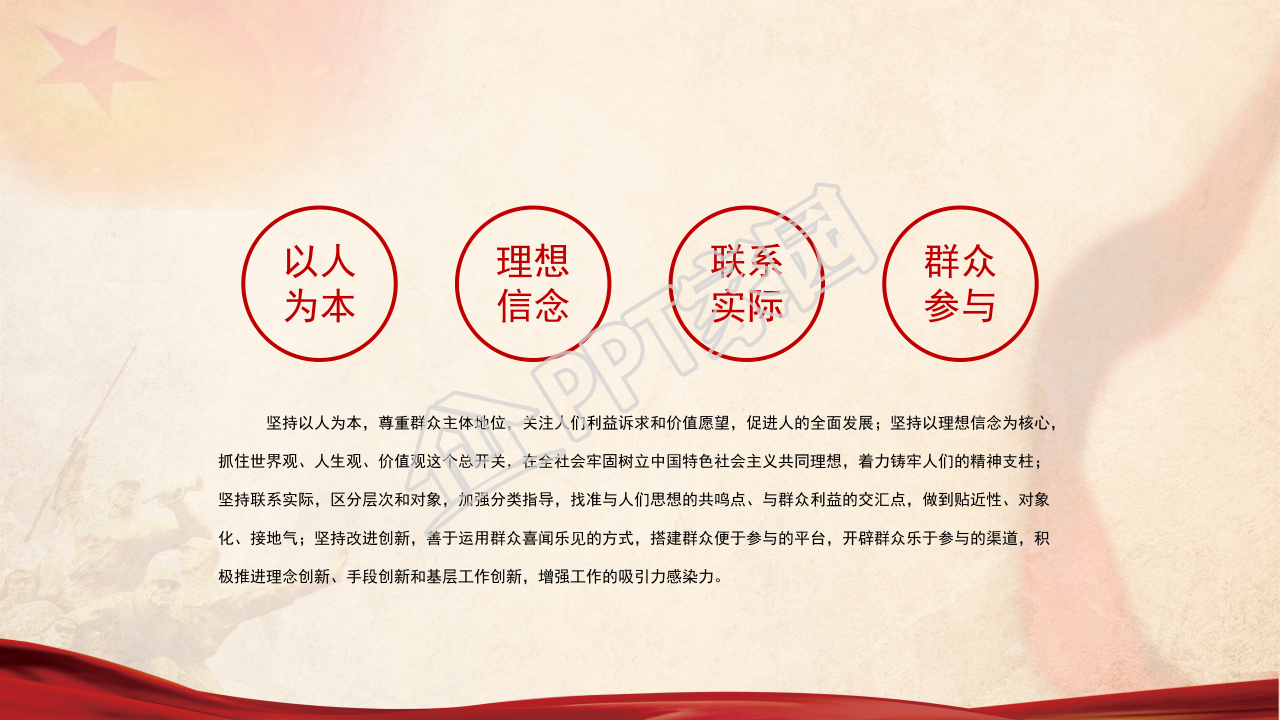 经典红色大气社会主义核心价值观党课PPT模板