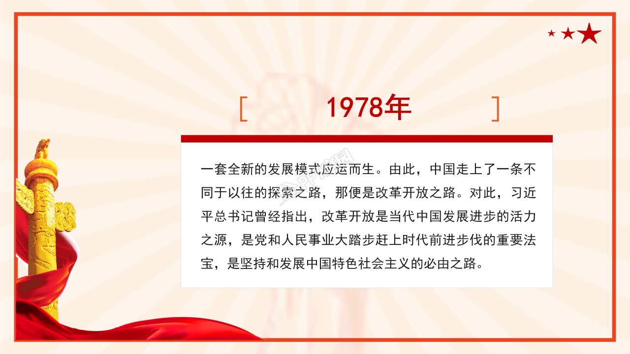 四史教育学习之改革开放史ppt模板