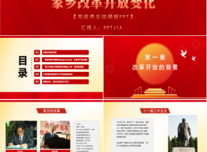 家乡改革开放变化ppt模板下载推荐