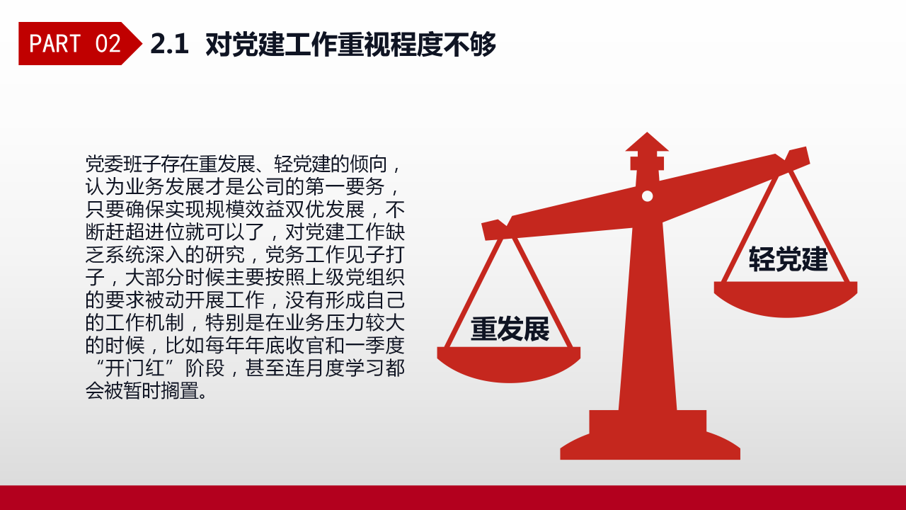 红色党建工作汇报总结PPT模板