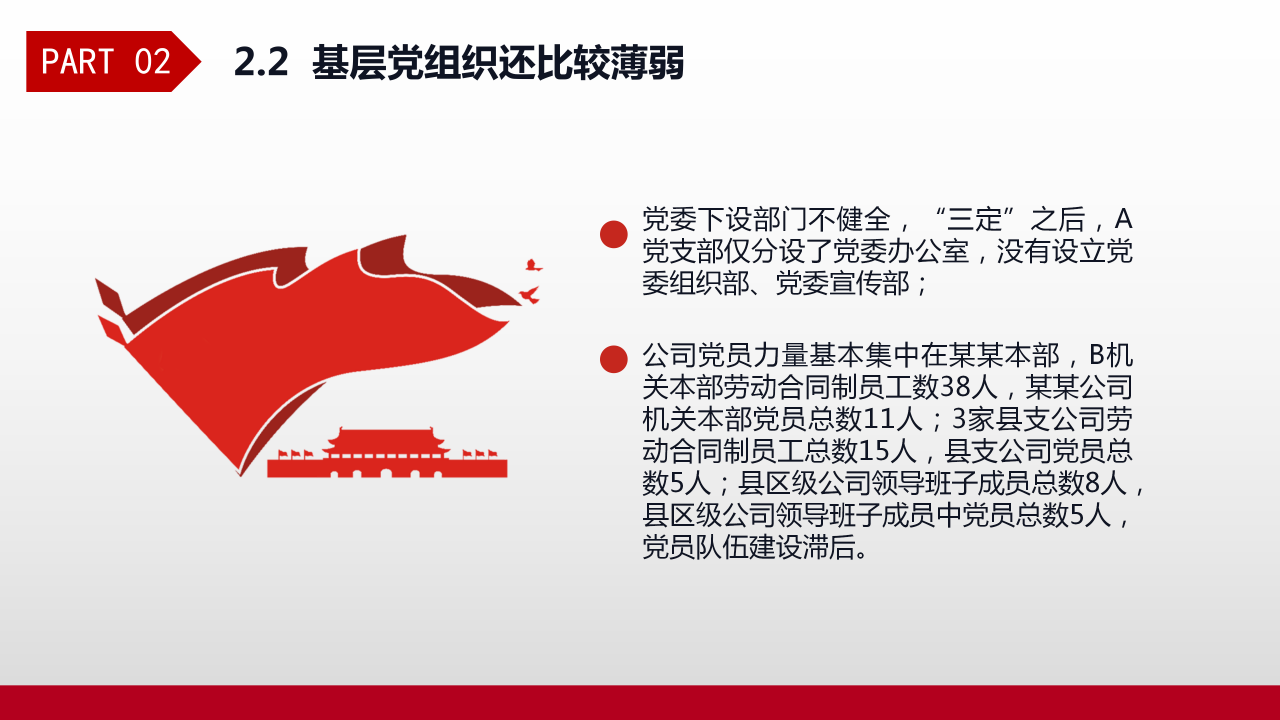 红色党建工作汇报总结PPT模板