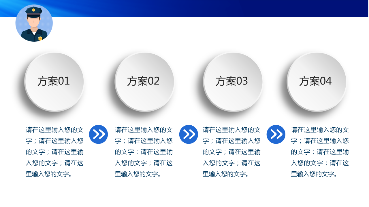 国庆节公安警察汇报工作总结案例分析ppt模板
