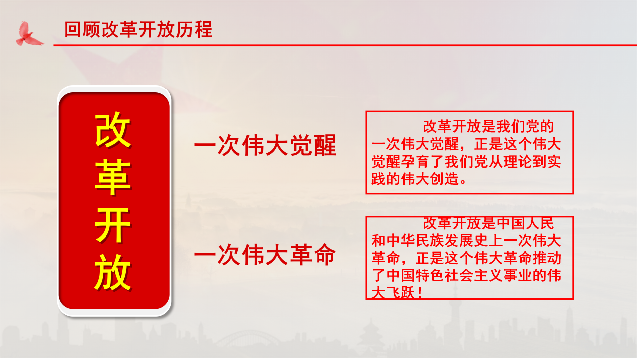 改革开放四十周年晚会PPT模板