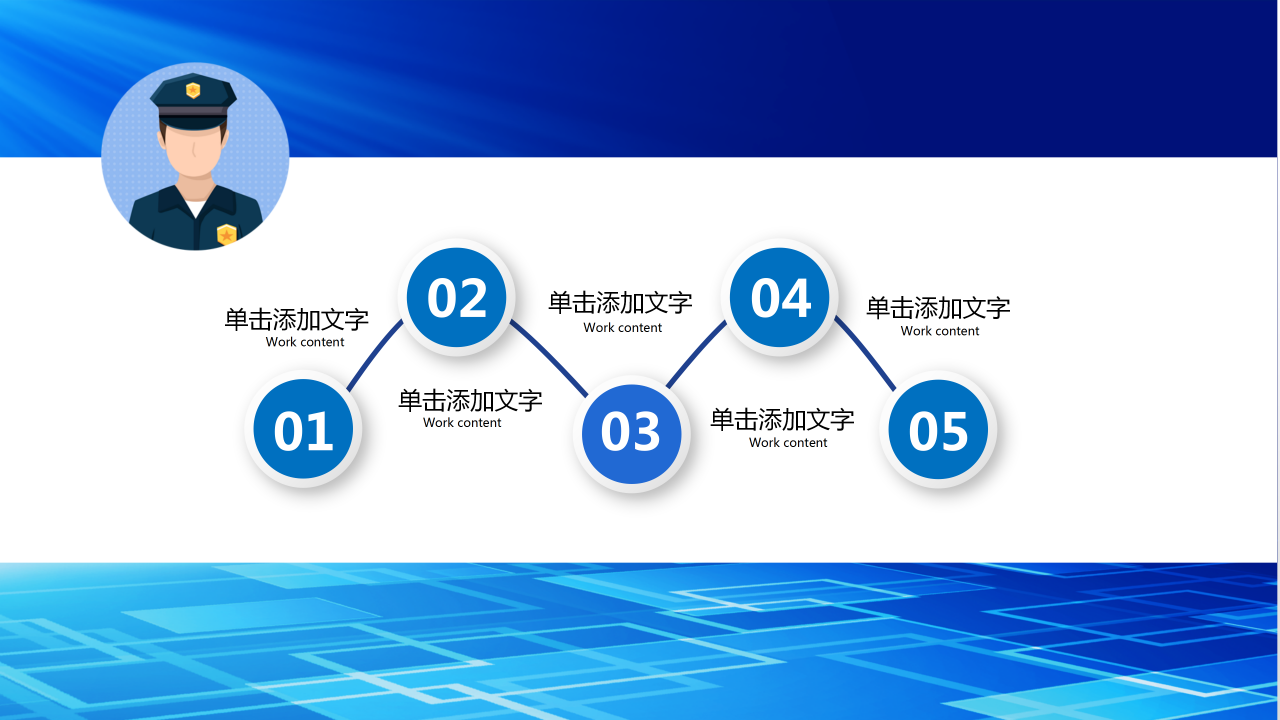 国庆节公安警察汇报工作总结案例分析ppt模板