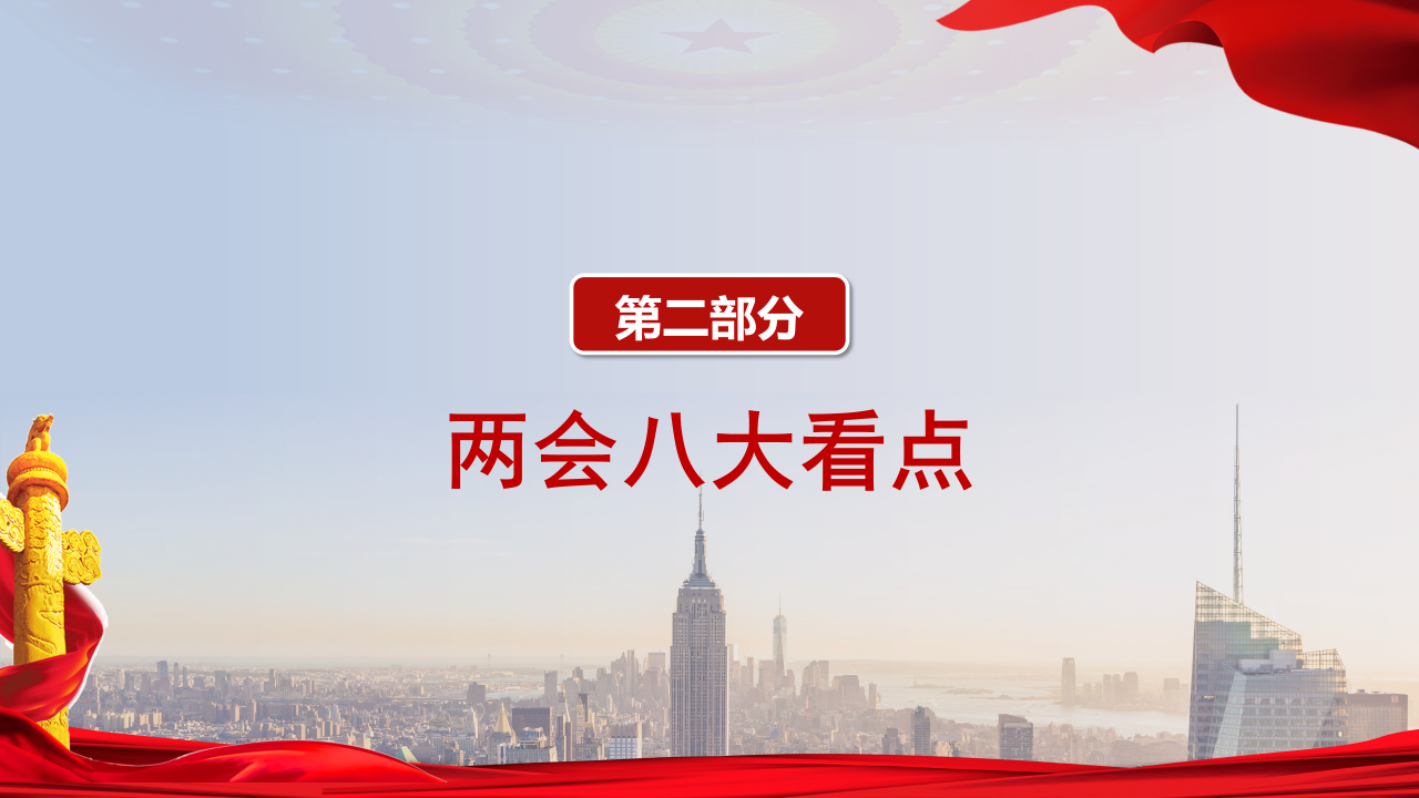 聚焦全国两会政府工作报告全文解读ppt模板