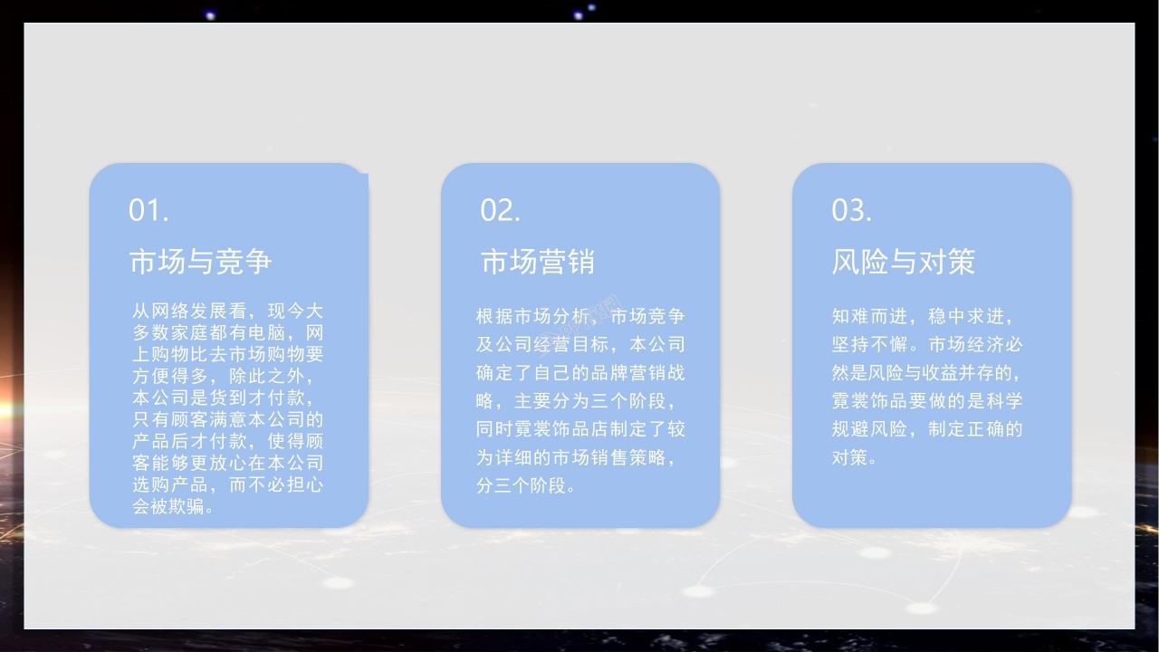 商务风IT项目商业计划书项目介绍营销方案ppt模板