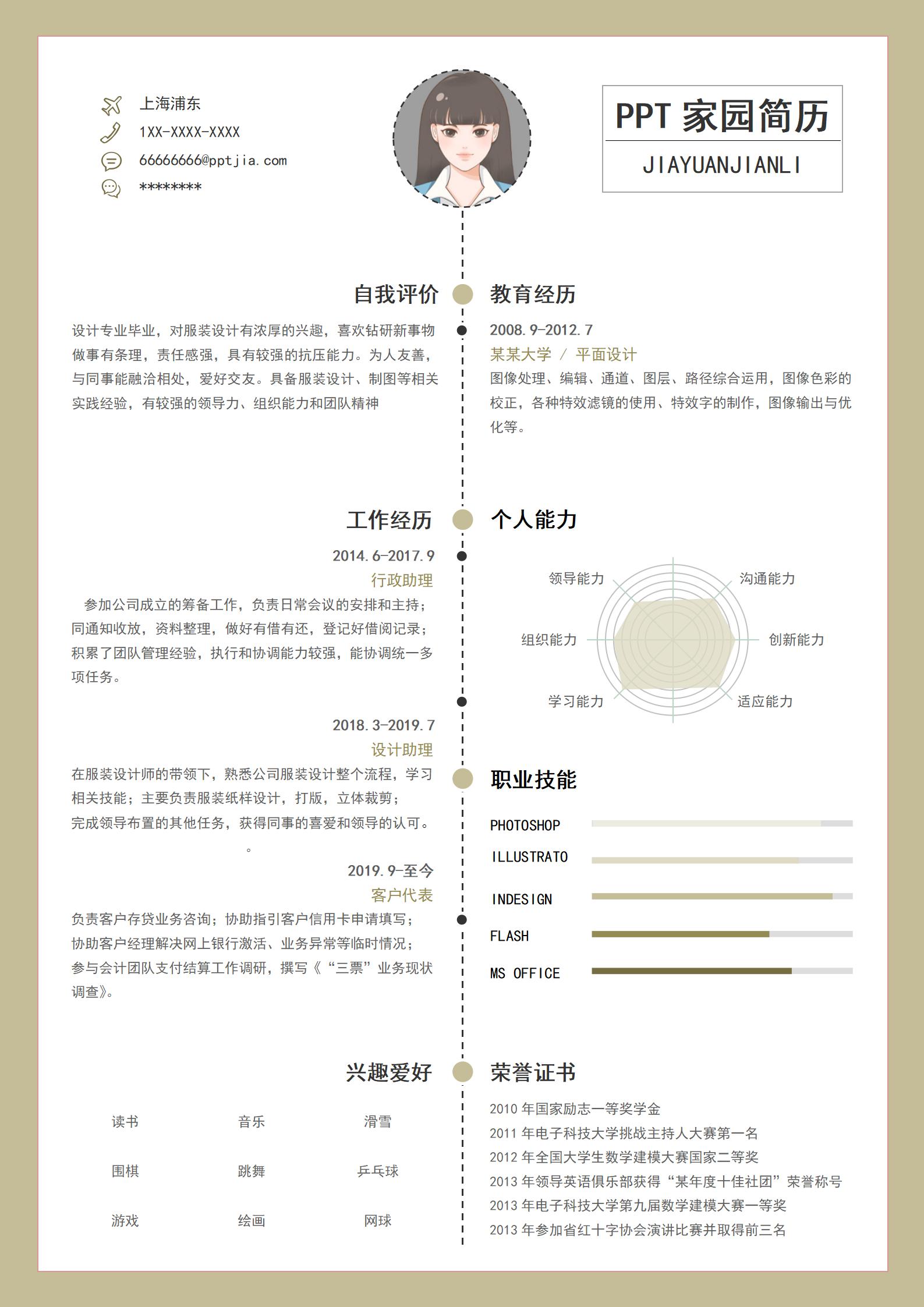 服装设计师的个人介绍求职简历