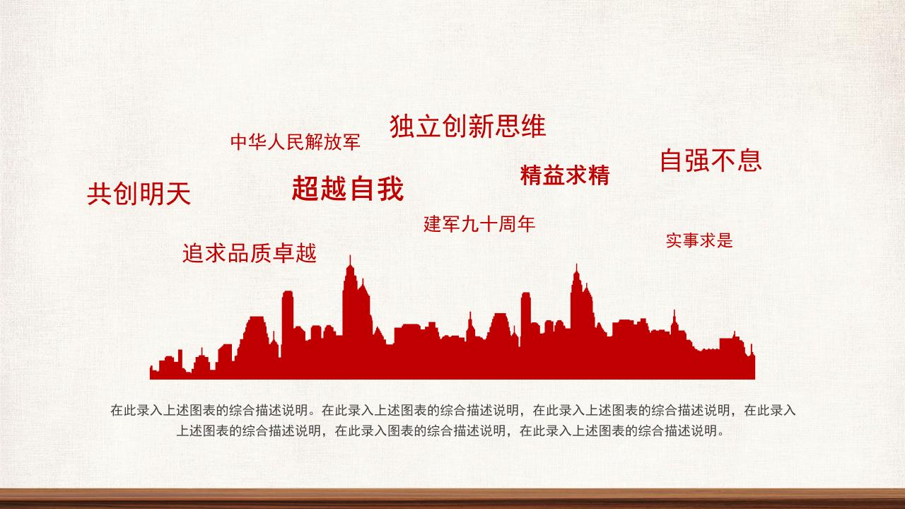 壮丽大气手绘风建军92周年主题党政工作报告述职PPT模板