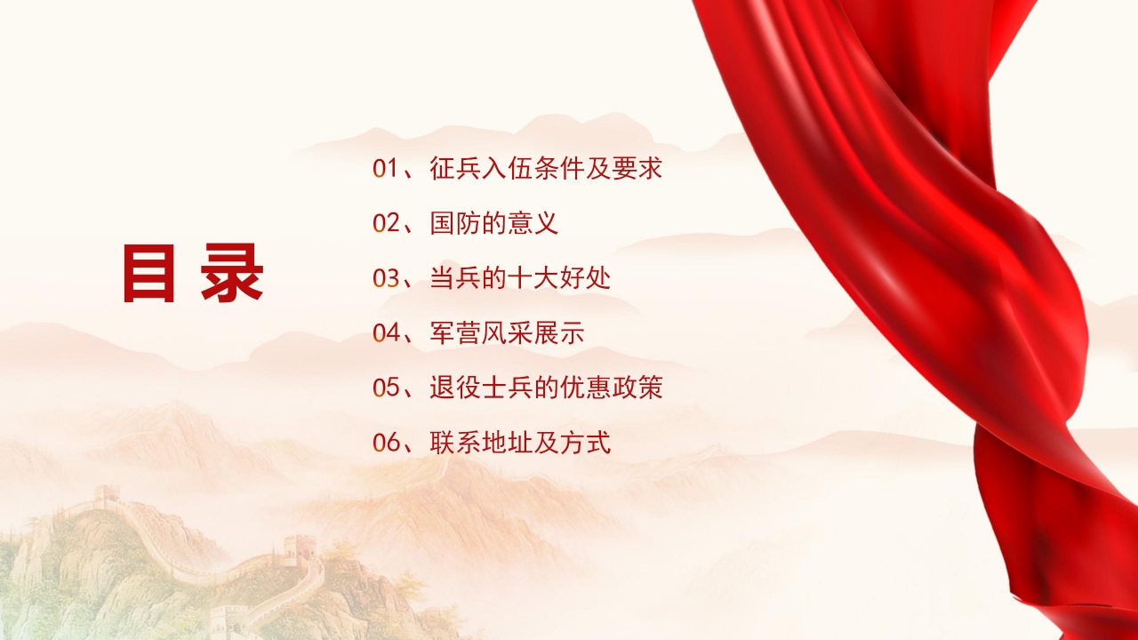 征兵会议ppt模板