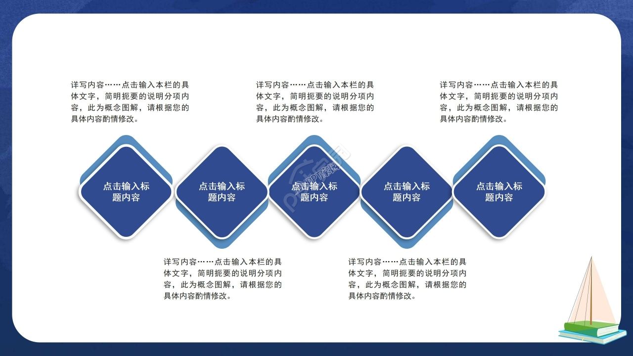 蓝色简约世界读书日读书报告ppt模板