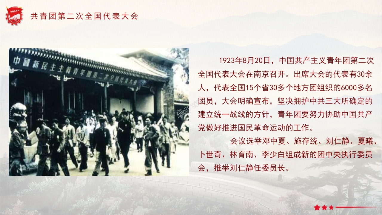 红色经典百年团史党建工作汇报主题团课ppt模板