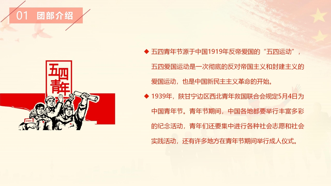 五四运动ppt模板