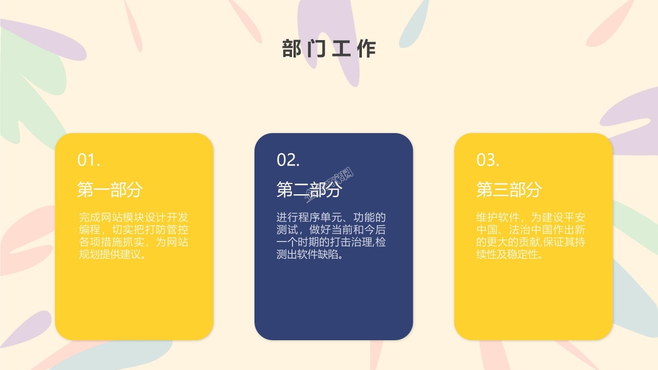 水彩创意五四青年团委活动ppt模板