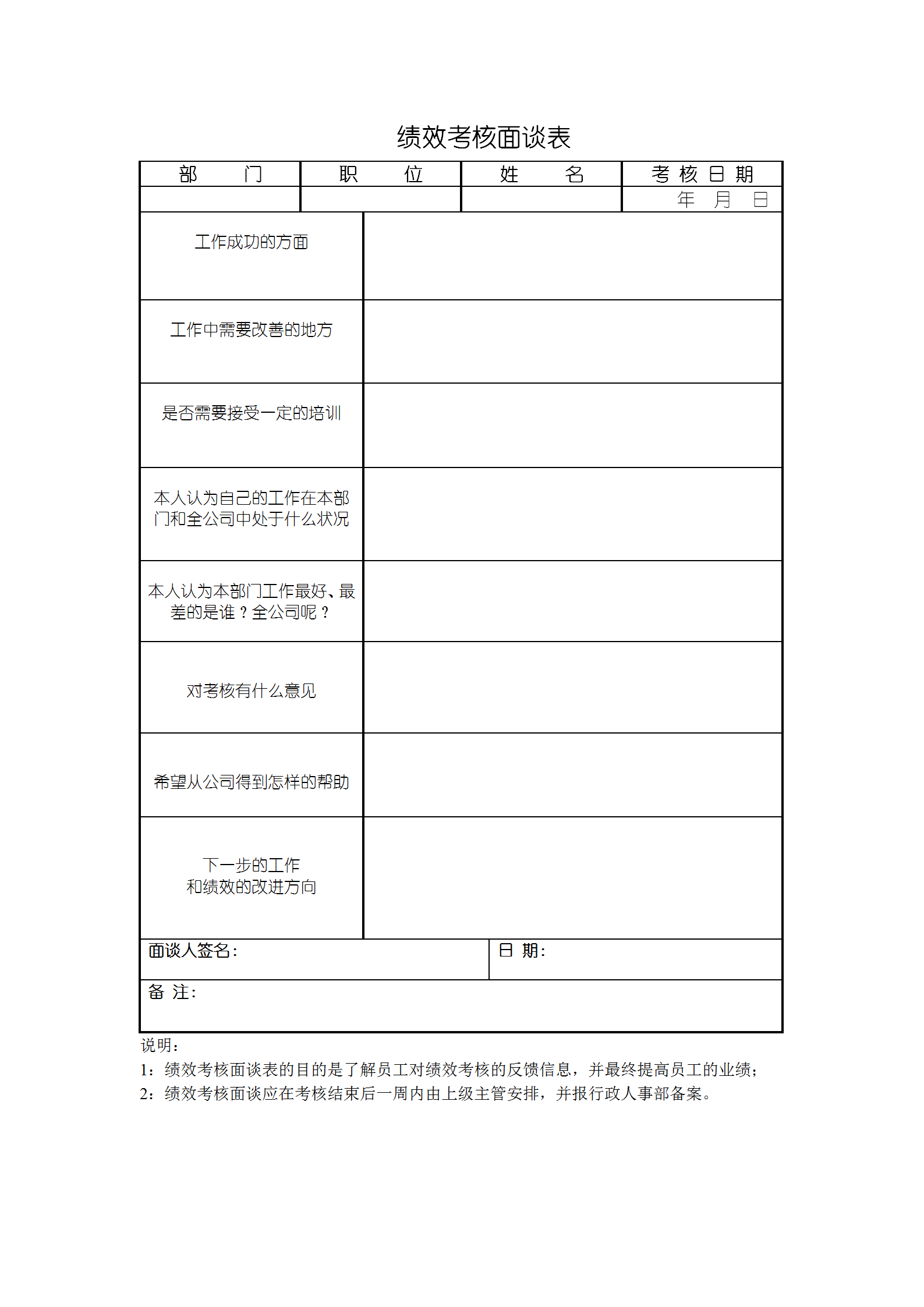 企业考核制度word模板
