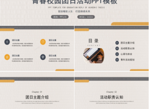 青春校园团日活动PPT模板下载推荐