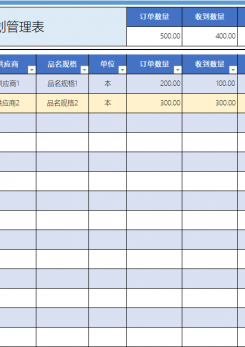 采购计划管理表excel模板