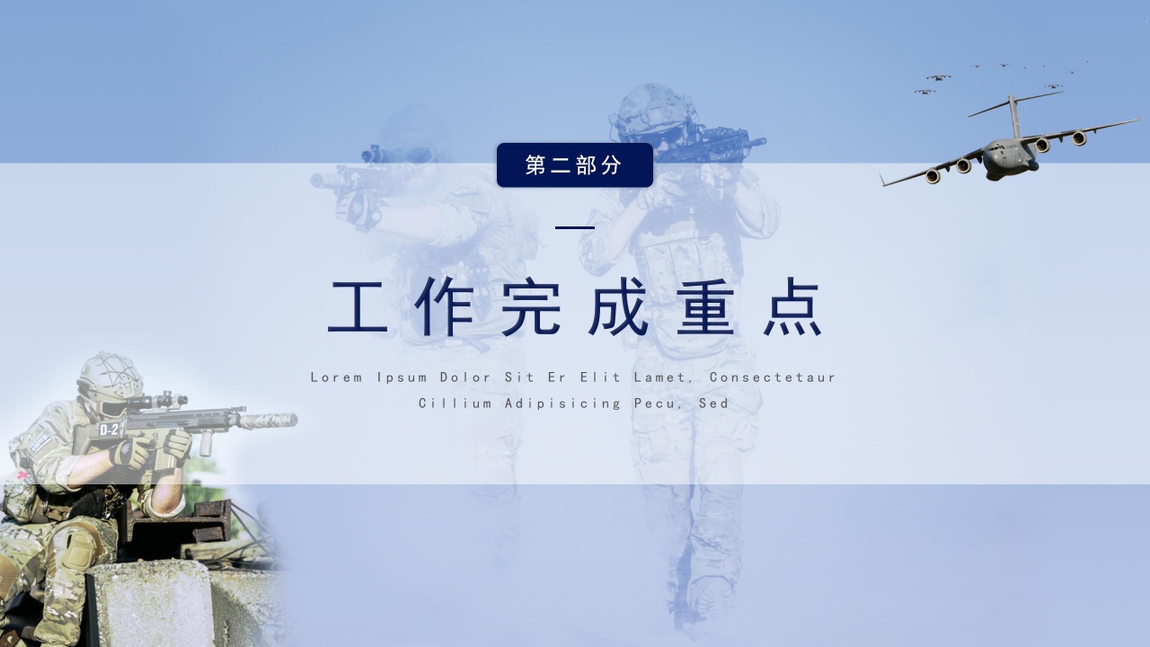 军事训练演习国防安全PPT模板