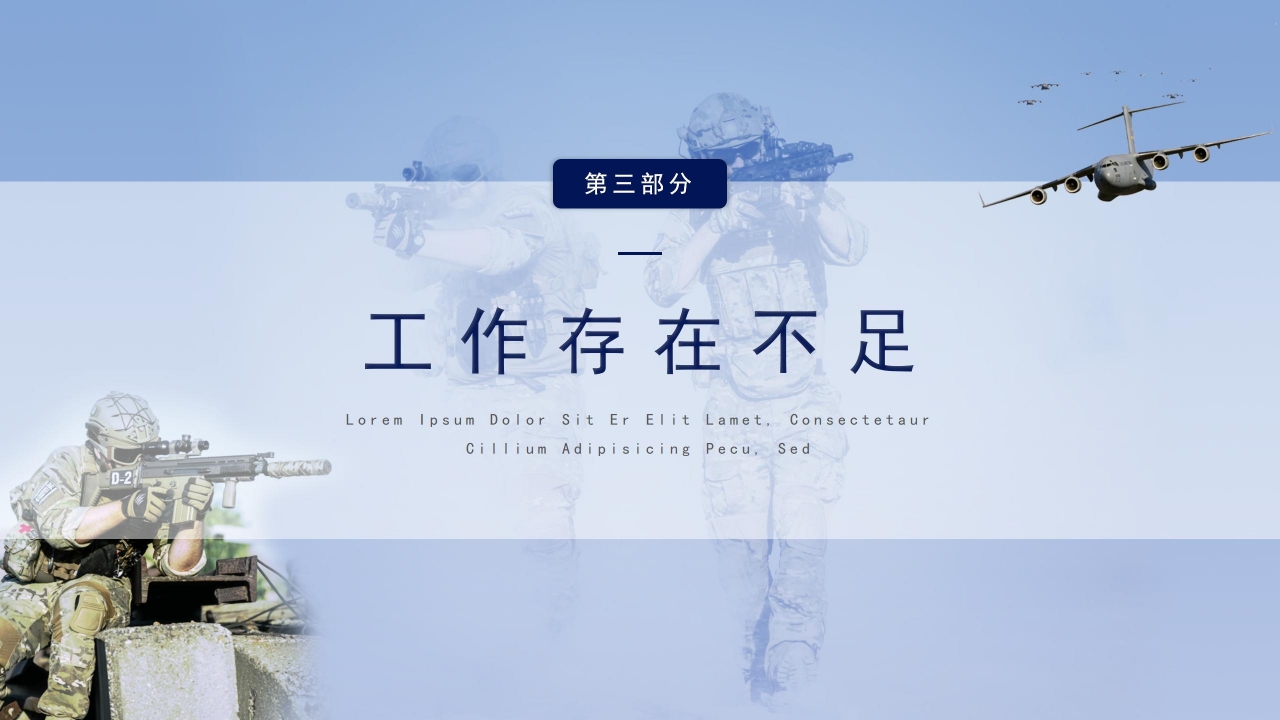 军事训练演习国防安全PPT模板