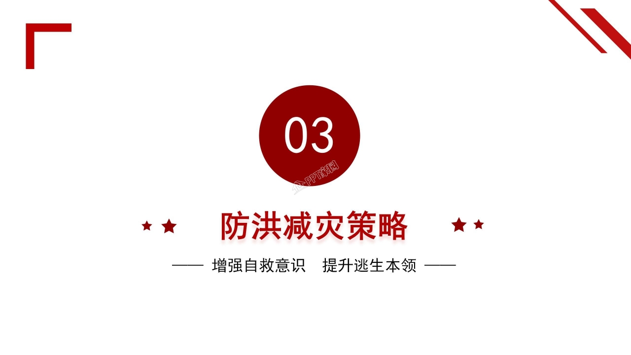 防灾减灾知识宣传安全教育主题班会ppt模板