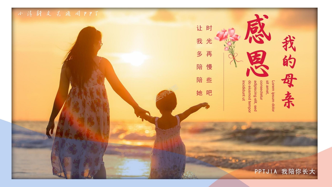 感恩歌颂伟大母亲节ppt模板
