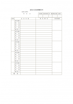 业务人员出差报告书word模板