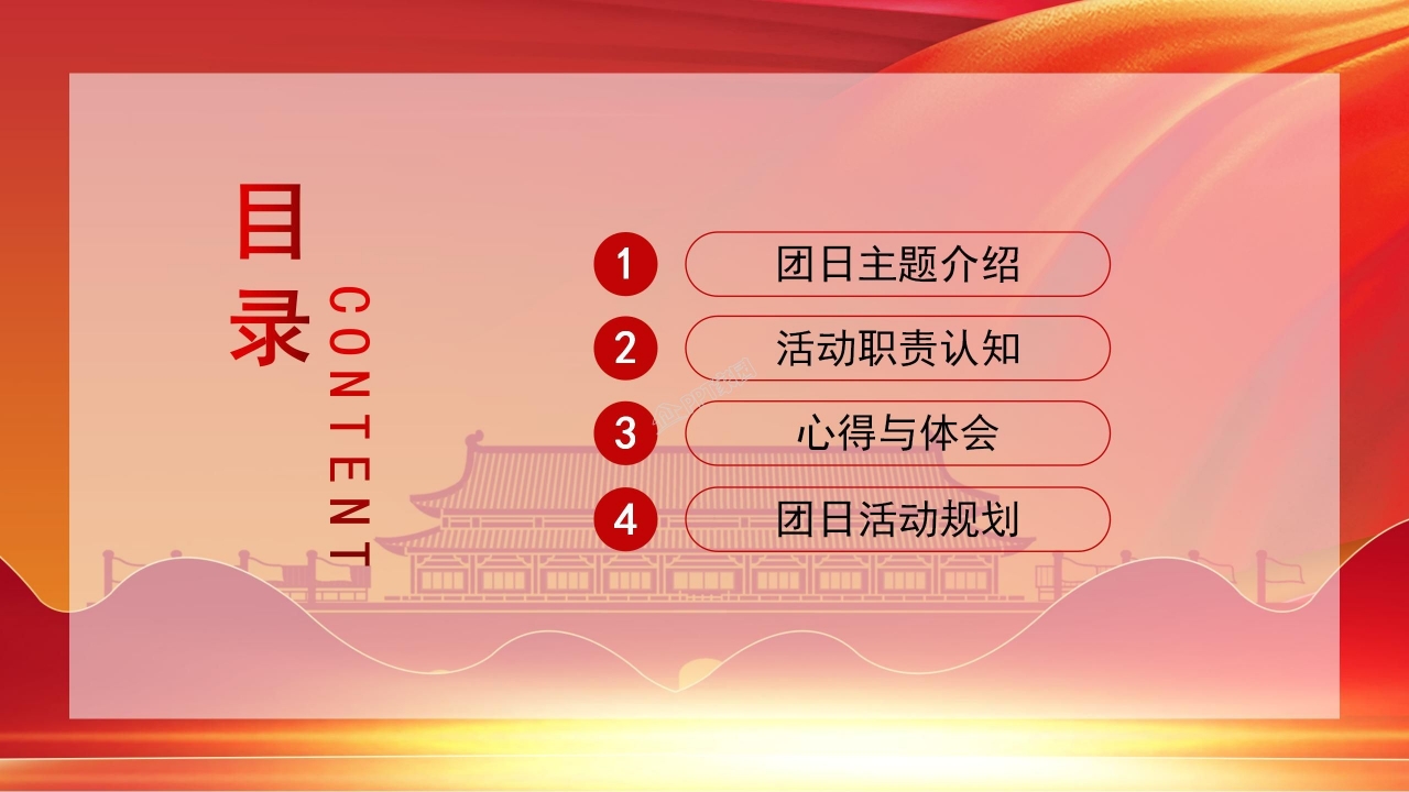 红色班级团日活动ppt模板