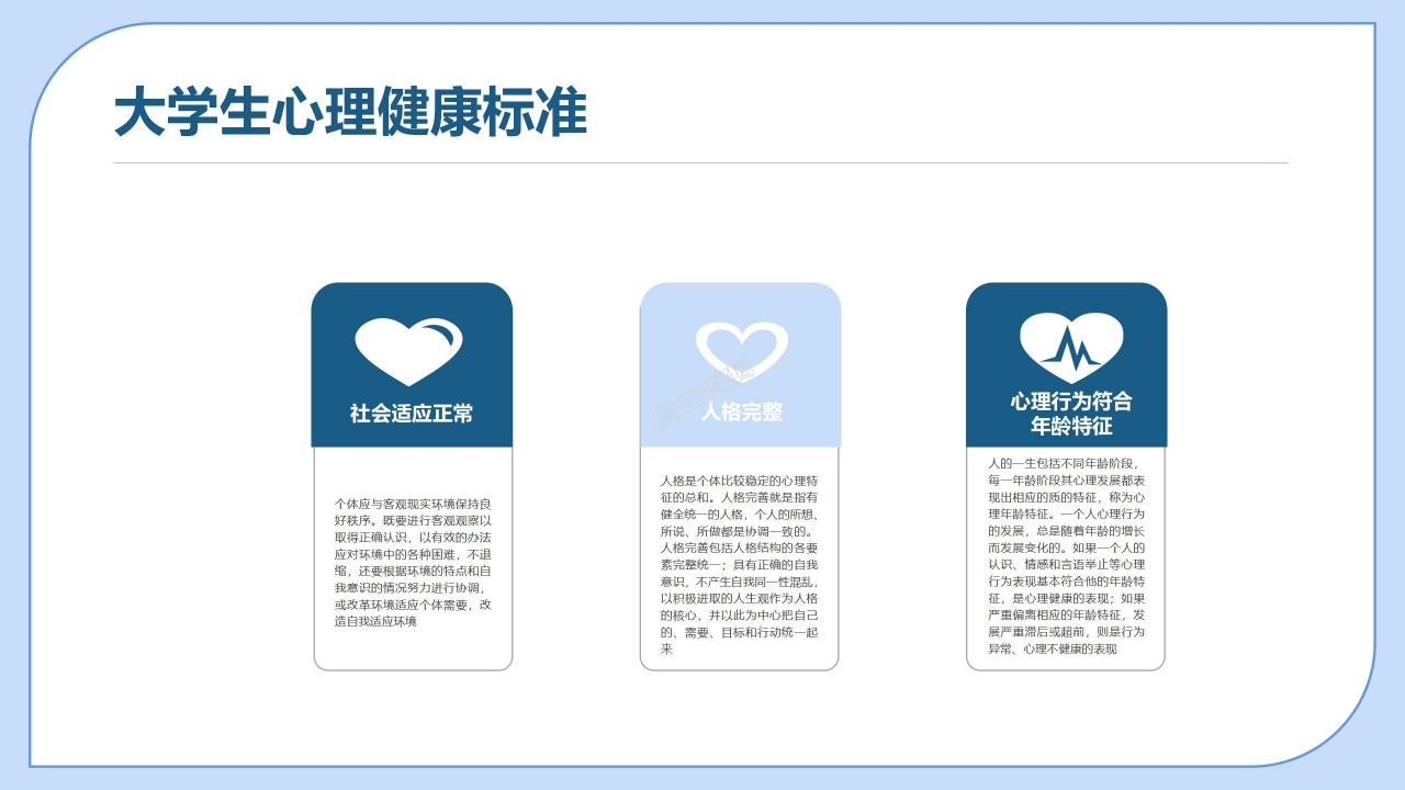 自我心理健康教育ppt模板