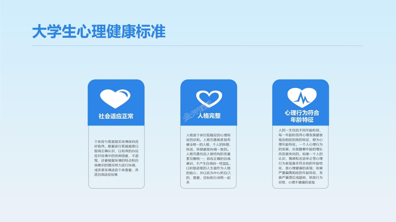 心理健康教育汇报ppt模板
