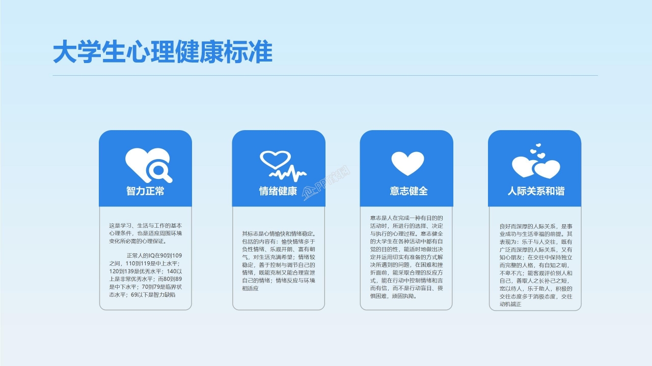 心理健康教育汇报ppt模板