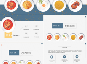简约小清新轻膳食产品创业ppt模板下载推荐