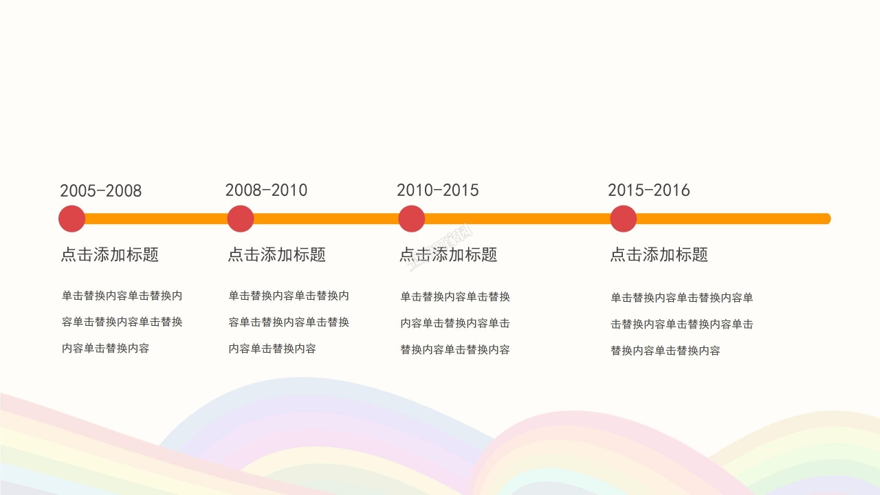 卡通风幼儿园毕业季毕业典礼教育教学ppt模板