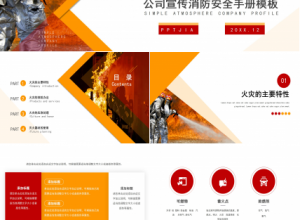 公司宣传消防安全手册ppt模板下载推荐
