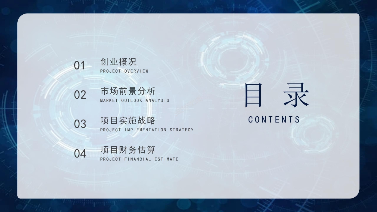 创新创业大赛作品市场分析实施战略ppt模板