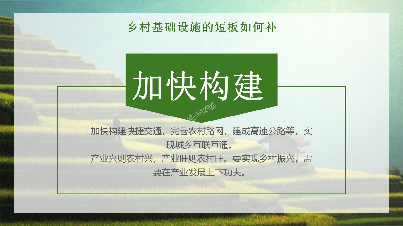 美丽乡村建设乡村振兴战略规划ppt模板