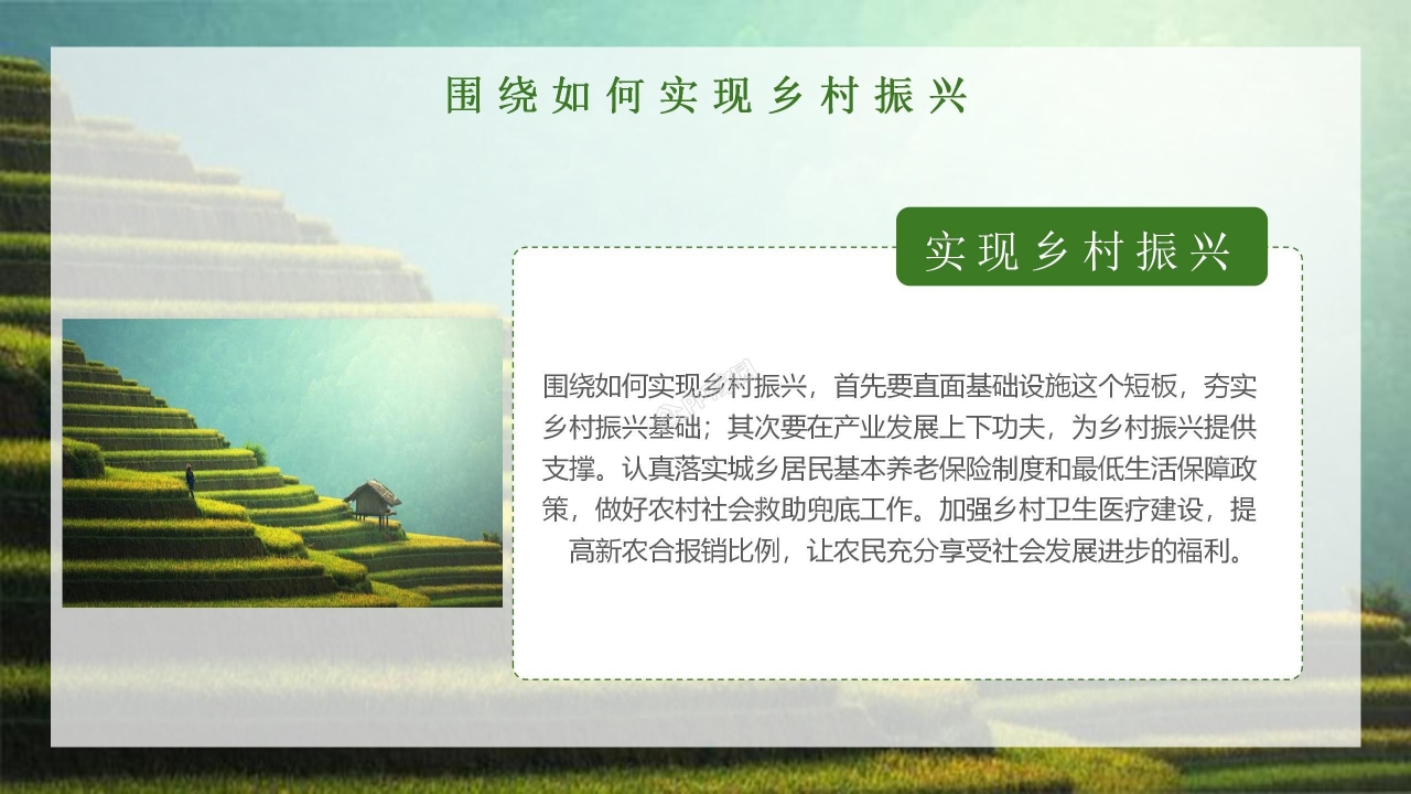 美丽乡村建设乡村振兴战略规划ppt模板