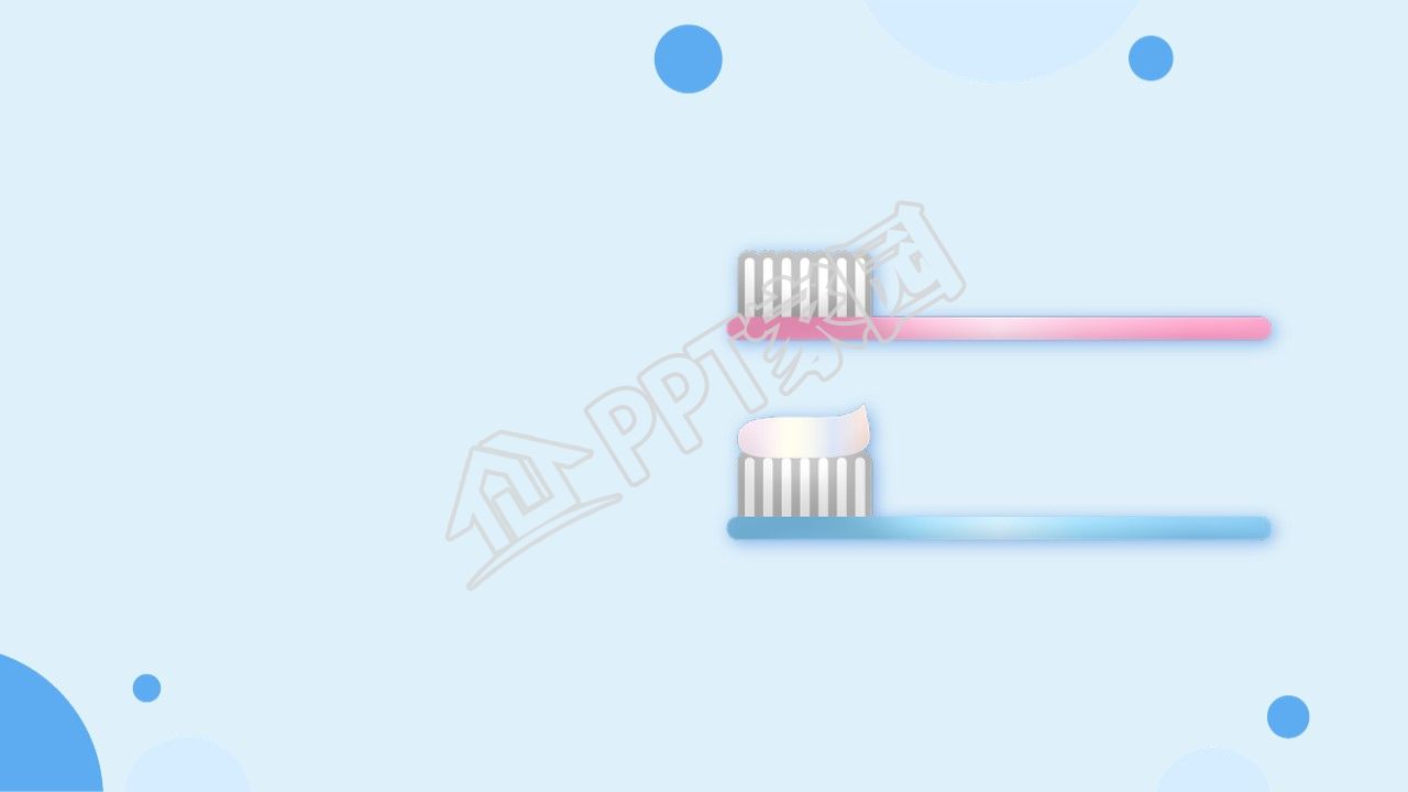 可爱卡通保护牙齿健康ppt背景图片