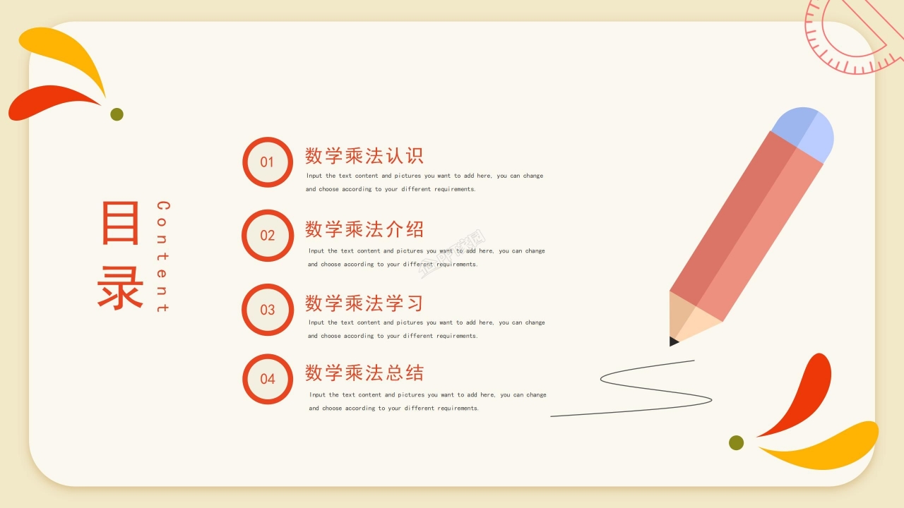 人教版乘法的初步认识ppt模板